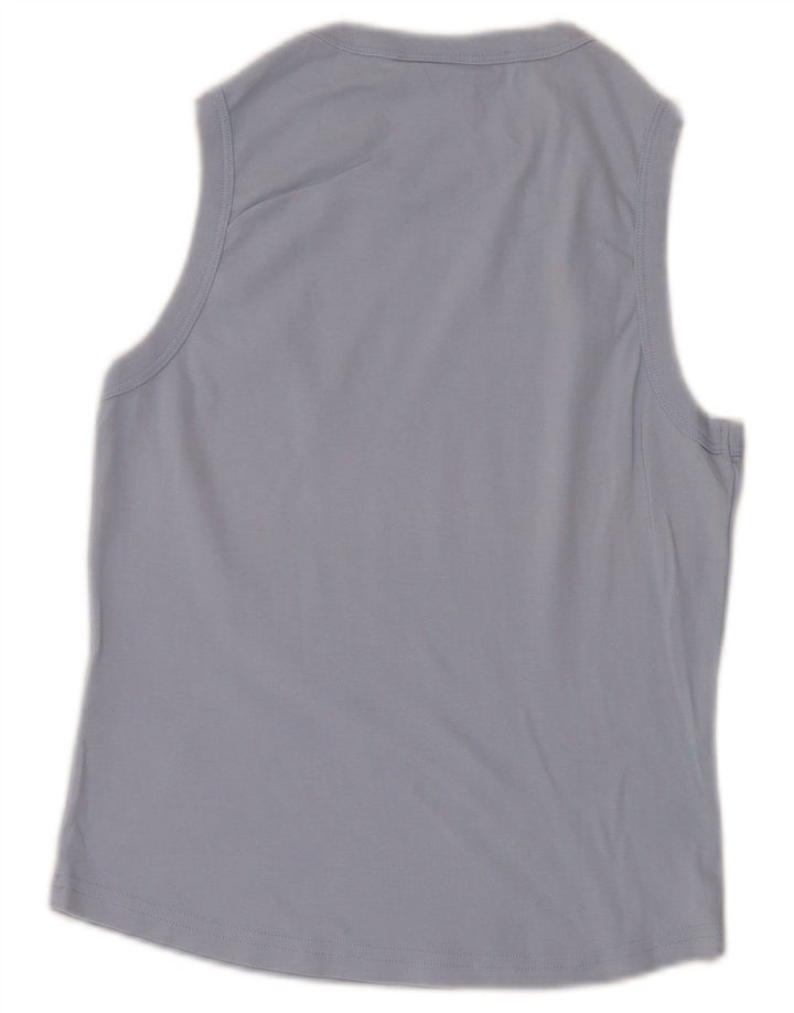 Reebok Womens Vest Top UK 16 Large Blue Cotton
