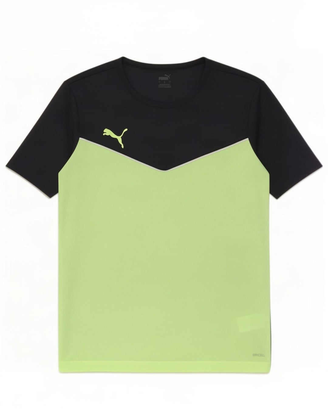 Puma Mens T-Shirt Top Large Black Colourblock Polyester