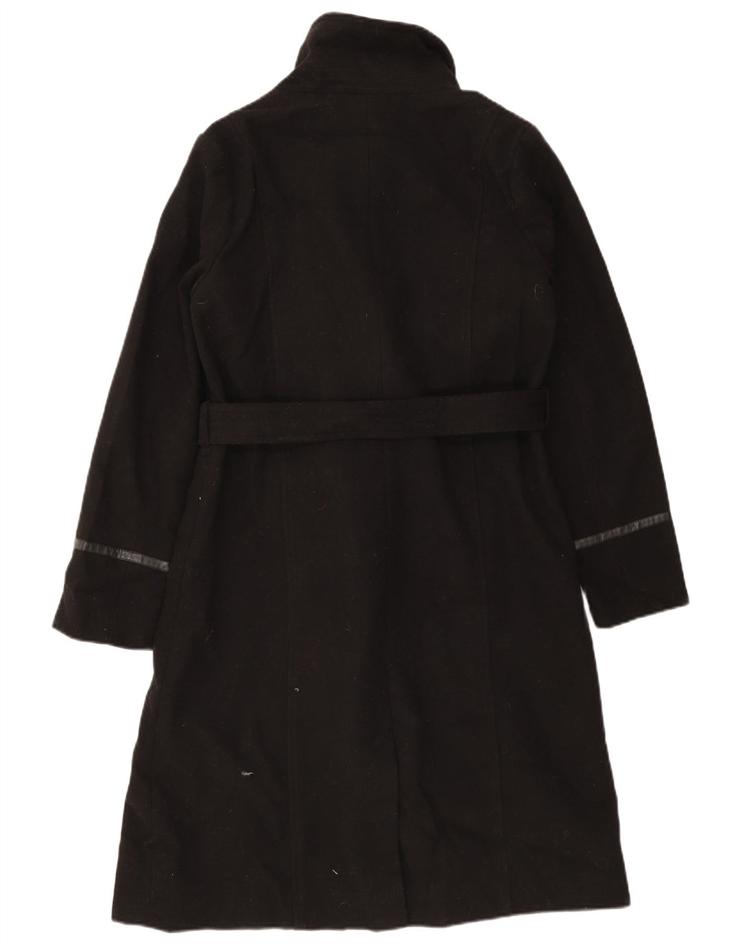 Oasis Womens Overcoat UK 16 Large Black Polyester