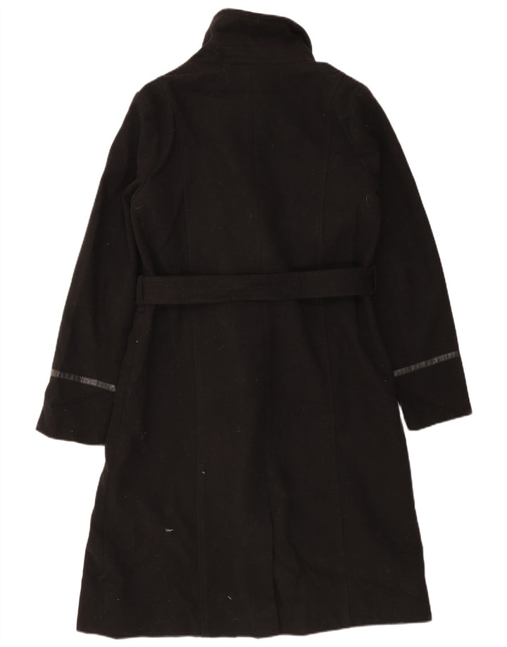 Oasis Womens Overcoat UK 16 Large Black Polyester