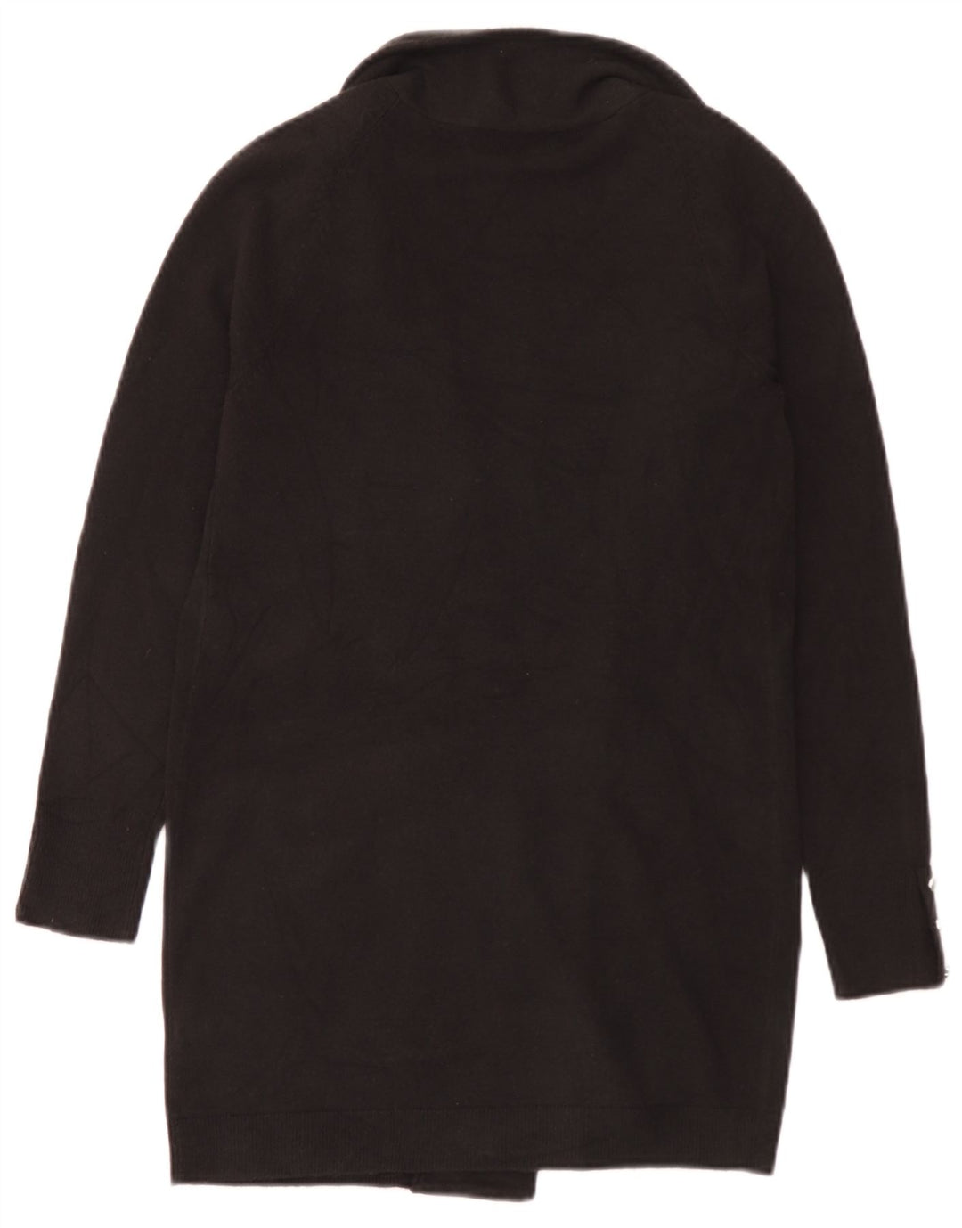 Marks & Spencer Womens Longline Open Cardigan Sweater UK 8 Small Black