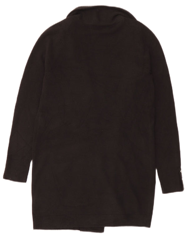 Marks & Spencer Womens Longline Open Cardigan Sweater UK 8 Small Black