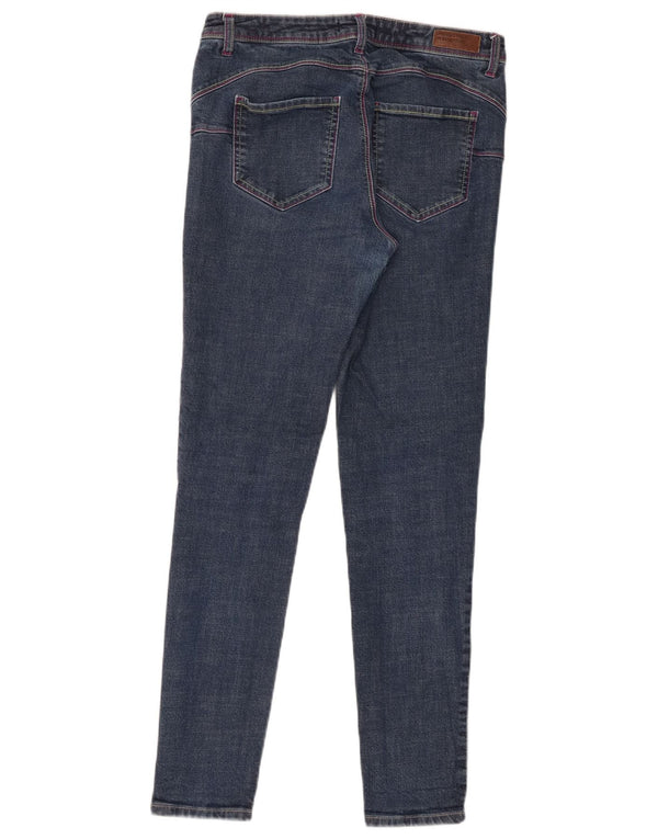 Benetton Womens Skinny Jeans W31 L30 Navy Blue Cotton
