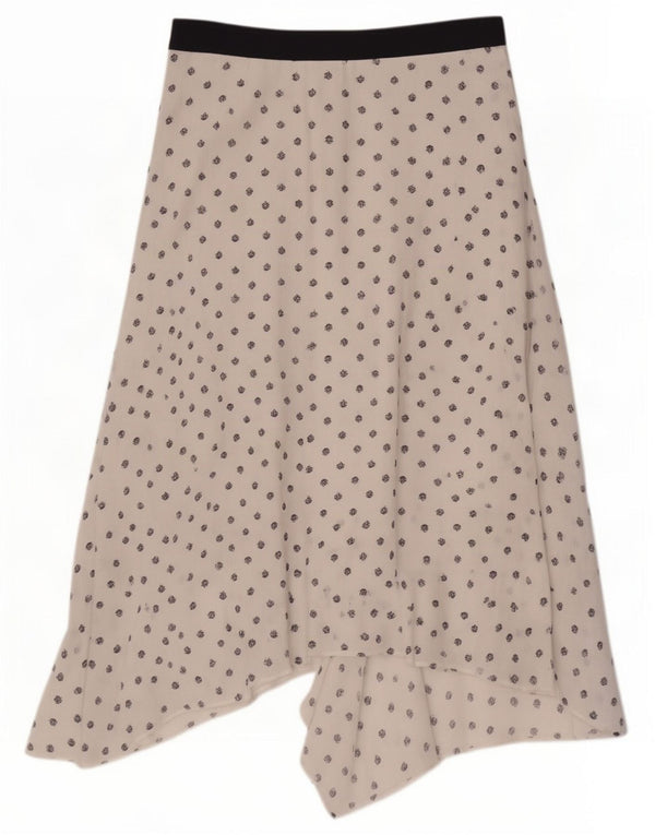 Marks & Spencer Womens Asymmetrical Skirt UK 12 Medium W30 White Floral