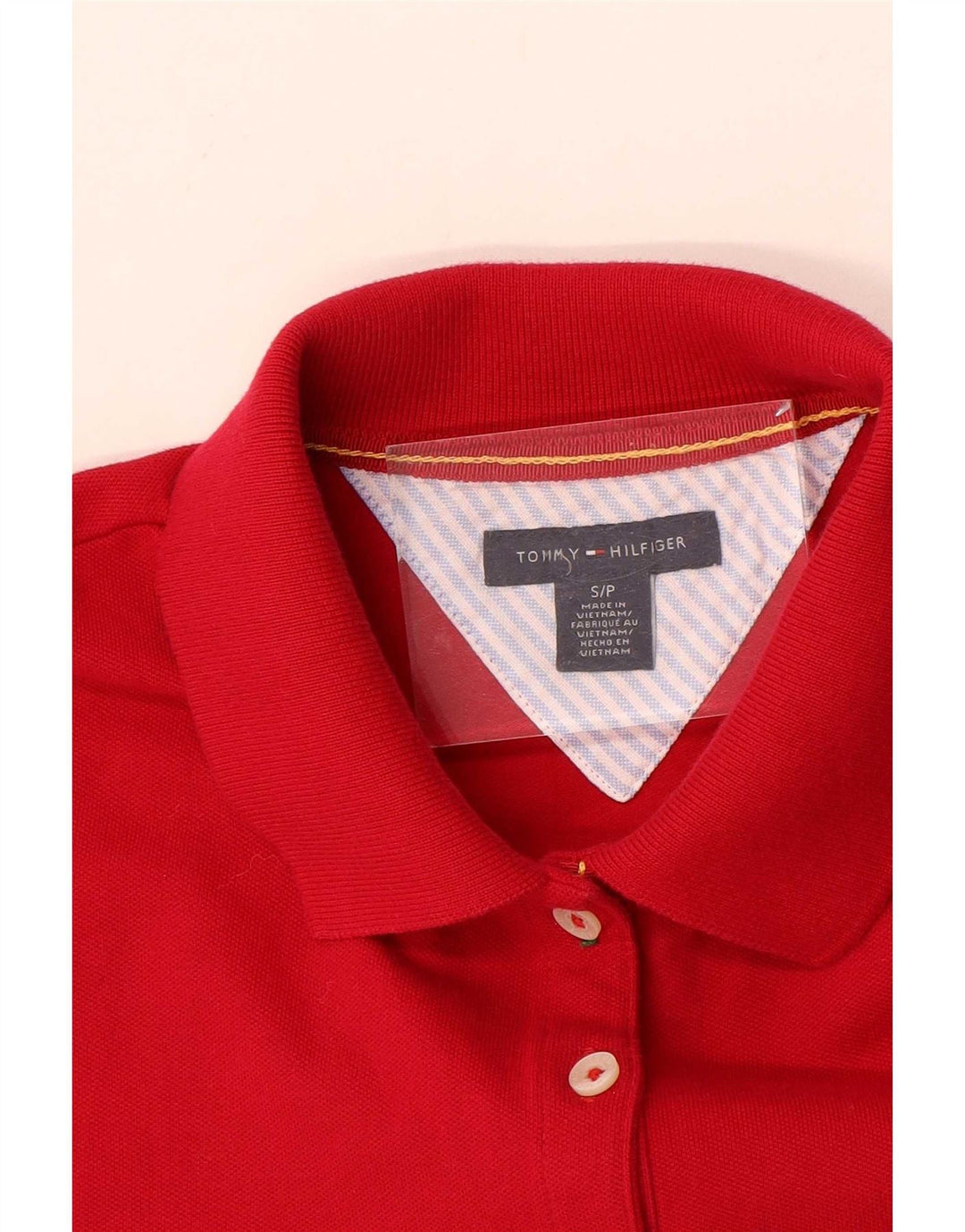 Tommy Hilfiger Womens Polo Shirt UK 10 Small Red
