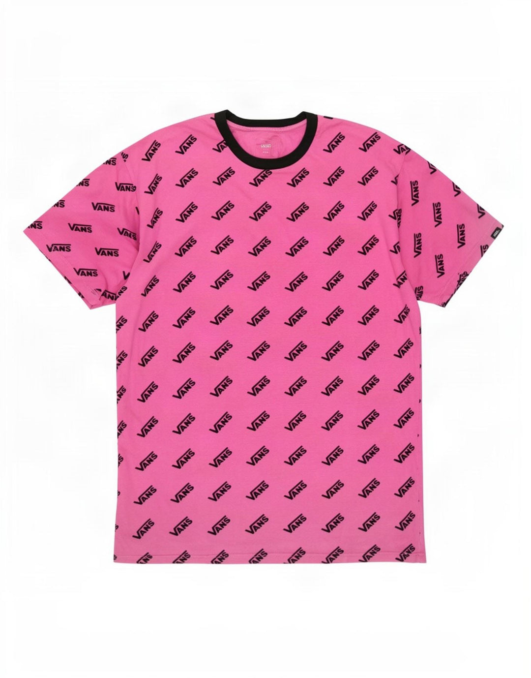 Vans Mens Graphic T-Shirt Top Large Pink Cotton
