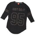 Nike Mens Graphic Top 3/4 Sleeve Small Black Cotton