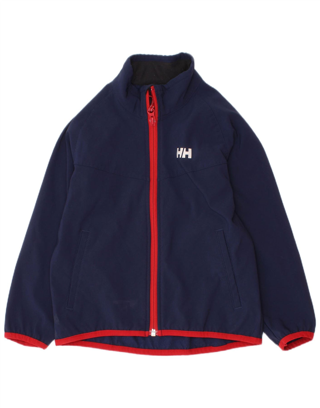 Helly Hansen Boys Tracksuit Top Jacket 3-4 Years Navy Blue Polyamide