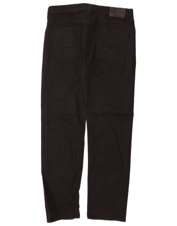 Marks & Spencer Mens Regular Straight Jeans W34 L31 Black Cotton