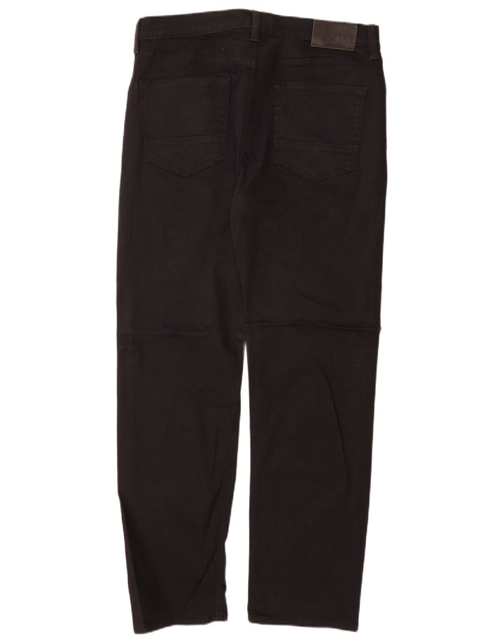 Marks & Spencer Mens Regular Straight Jeans W34 L31 Black Cotton