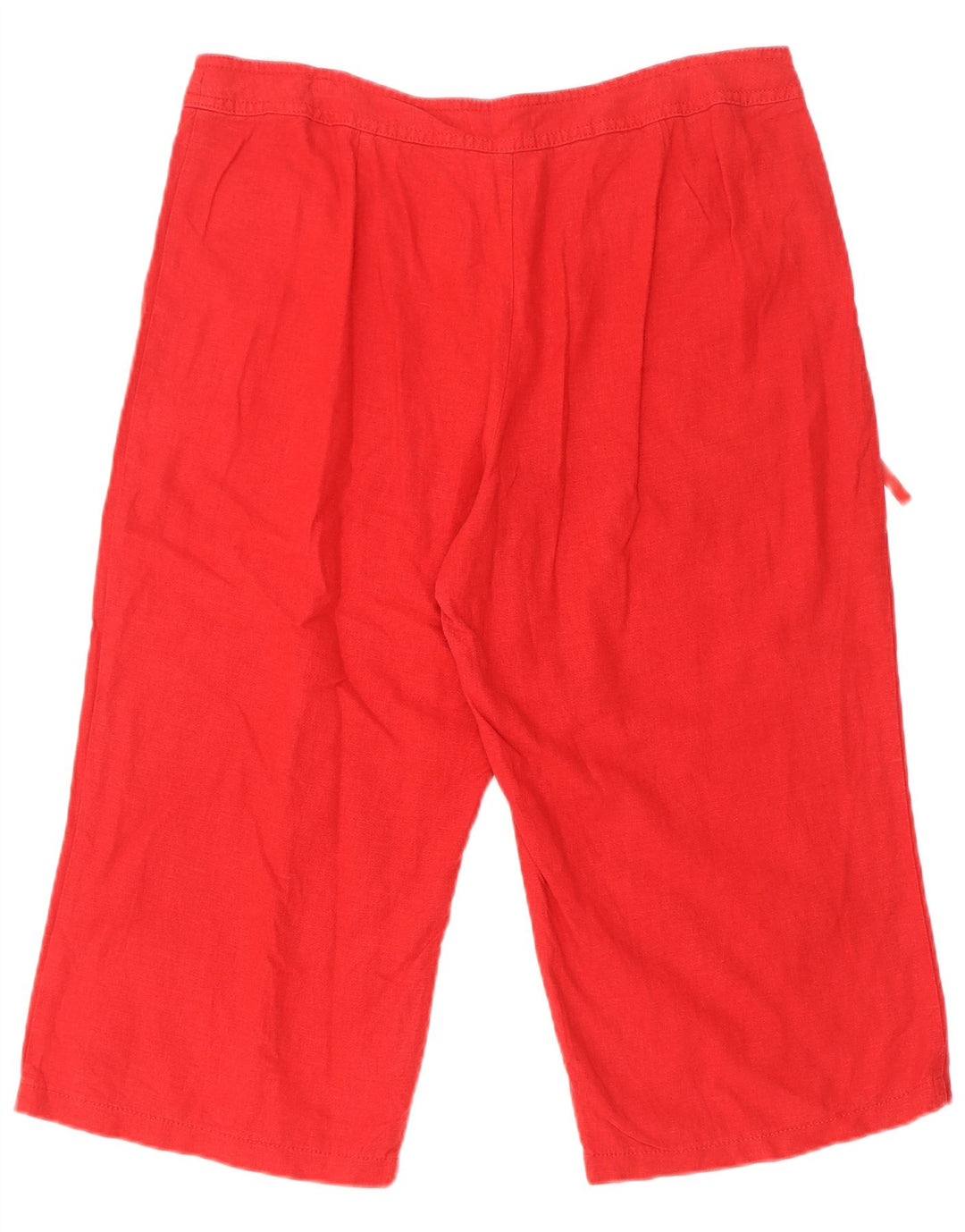 Marks & Spencer Womens Bermuda Shorts UK 16 Large W34 Red Linen