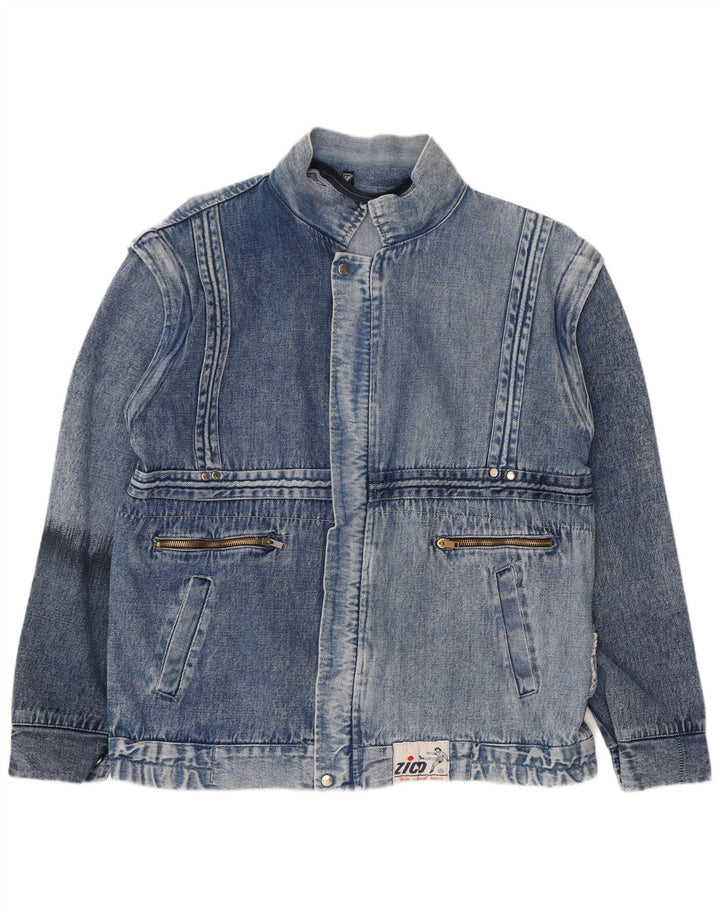 Vintage Mens Denim Jacket IT 48 Medium Blue