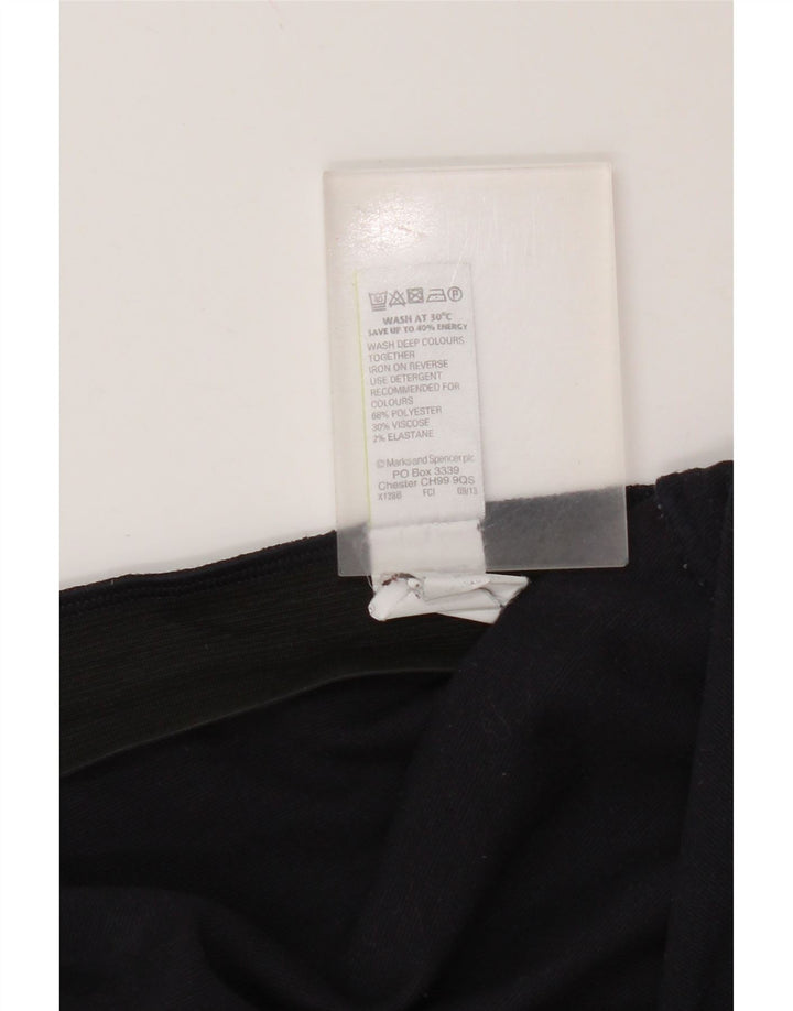 Marks & Spencer Womens Casual Trousers UK 12 Medium W30 L28 Navy Blue