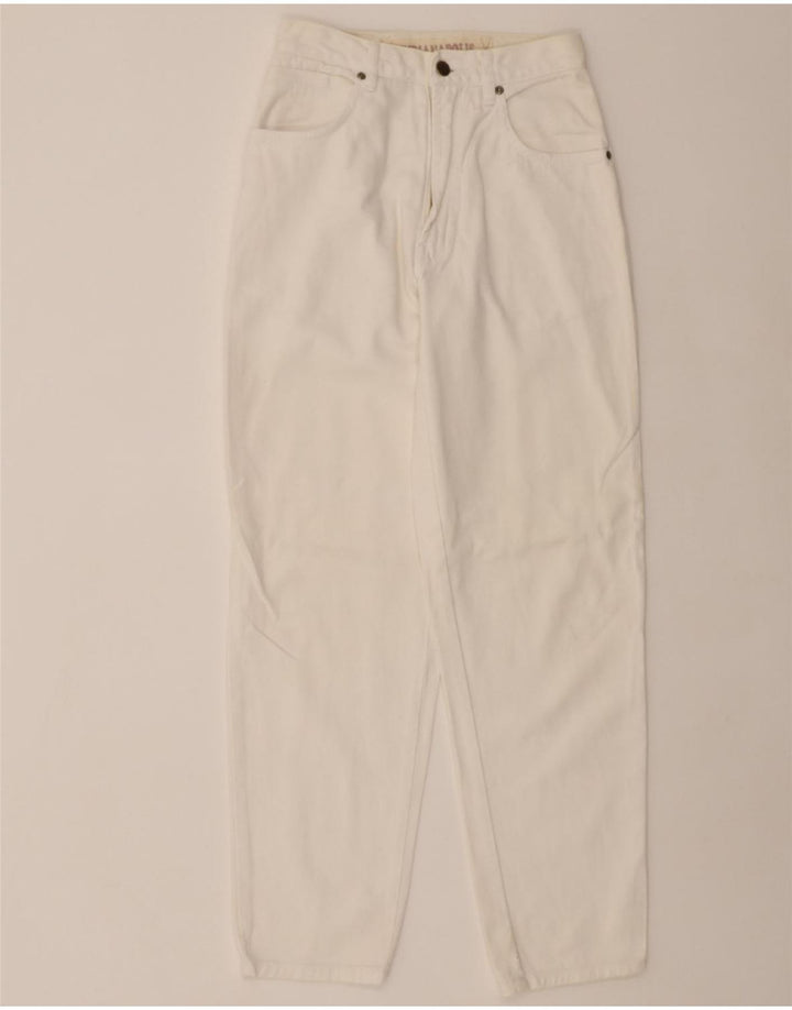 VINTAGE Womens Tapered Jeans W27 L31 White Cotton Vintage Vintage and Second-Hand Vintage from Messina Hembry 