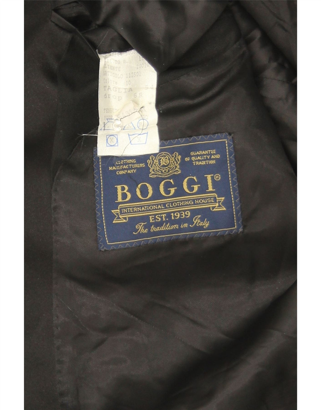 Boggi Mens 1 Button Blazer Jacket IT 54 2XL Black