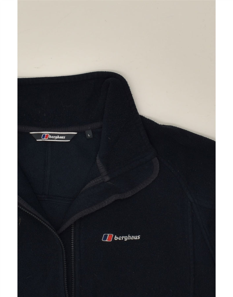 BERGHAUS Mens Fleece Jacket UK 40 Large Navy Blue Polyester | Vintage Berghaus | Thrift | Second-Hand Berghaus | Used Clothing | Messina Hembry 