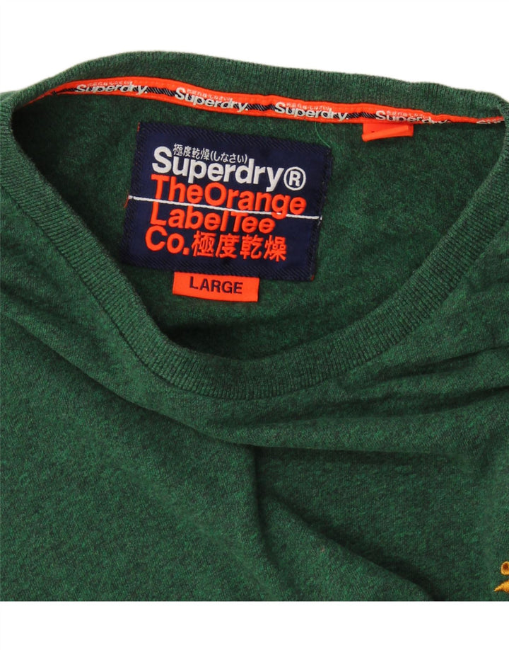 Superdry Mens Top Long Sleeve Large Green