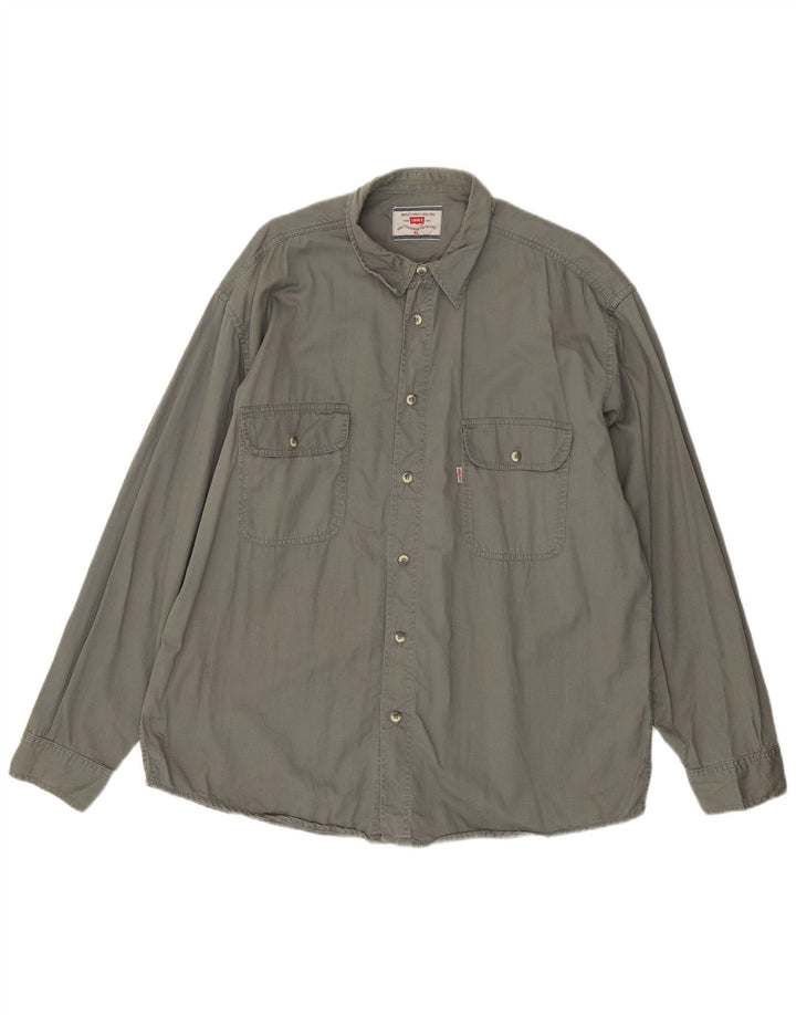 LEVI'S Mens Shirt XL Grey Cotton