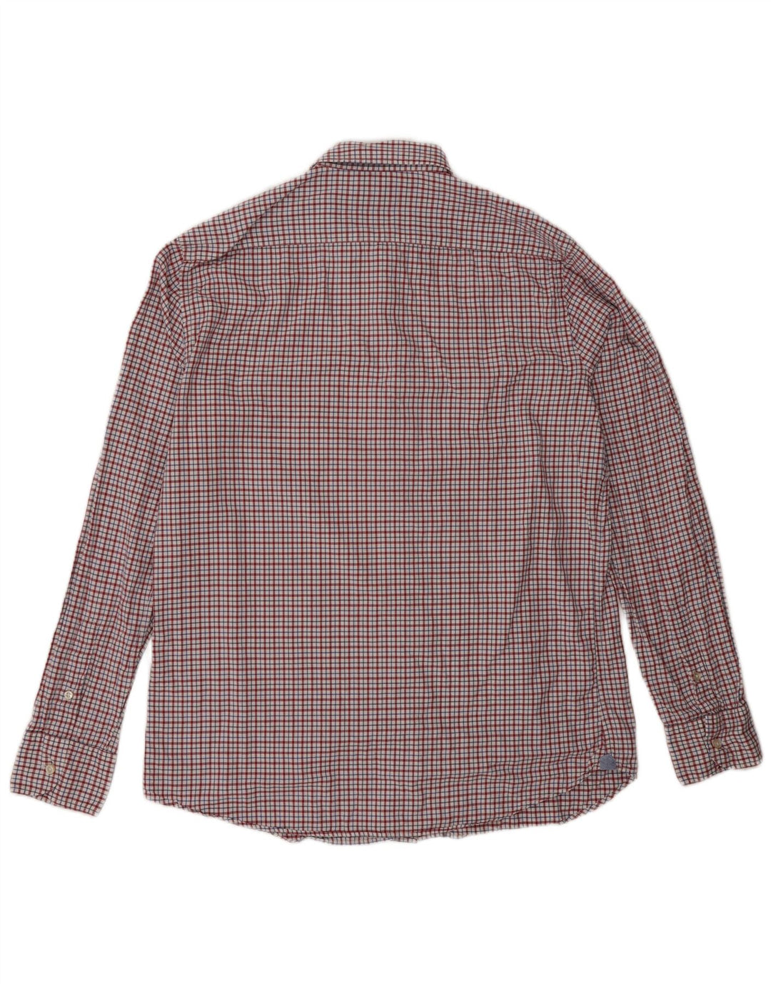 Massimo Dutti Mens Shirt Medium Red Gingham