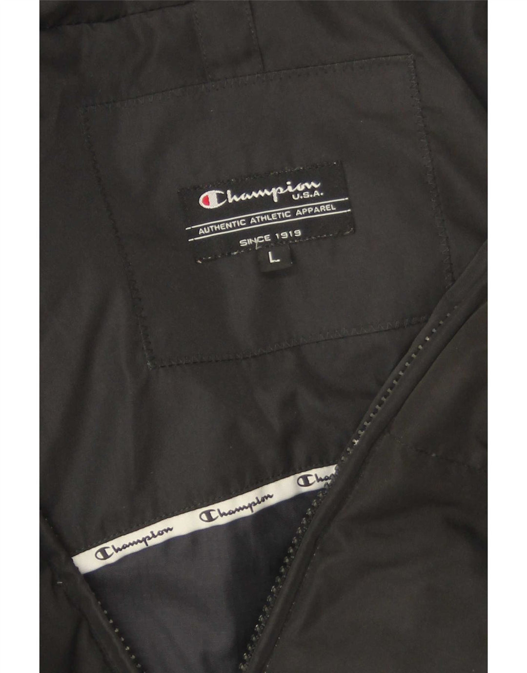 Champion Womens Hooded Padded Jacket UK 16 Large Black