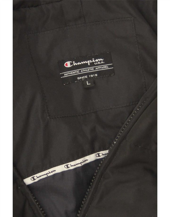 Champion Womens Hooded Padded Jacket UK 16 Large Black