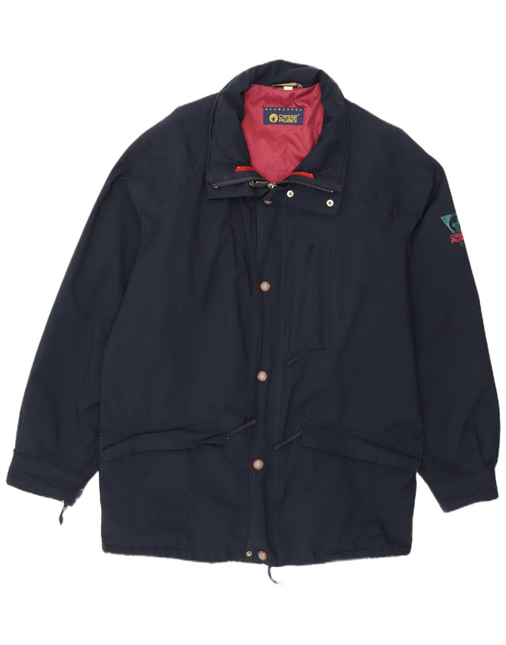 Ciesse Piumini Mens Loose Fit Rain Jacket IT 52 Large Navy Blue Polyester
