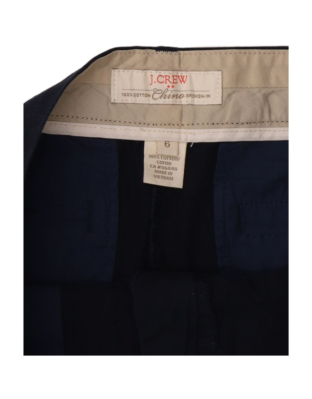 J. CREW Womens Broken In Chino Shorts US 6 Medium W32 Navy Blue Cotton