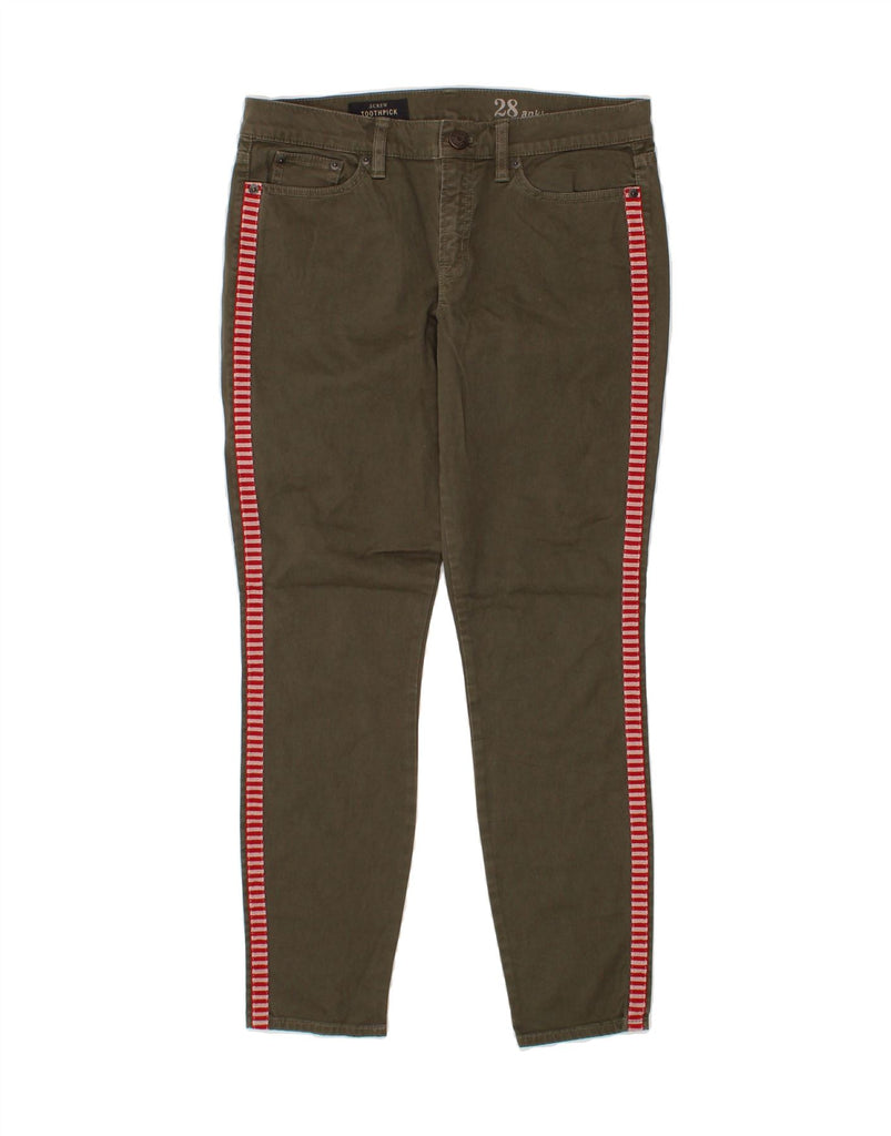 J. CREW Womens Toothpick Skinny Jeans W28 L29 Khaki Colourblock Cotton Vintage J. Crew and Second-Hand J. Crew from Messina Hembry 