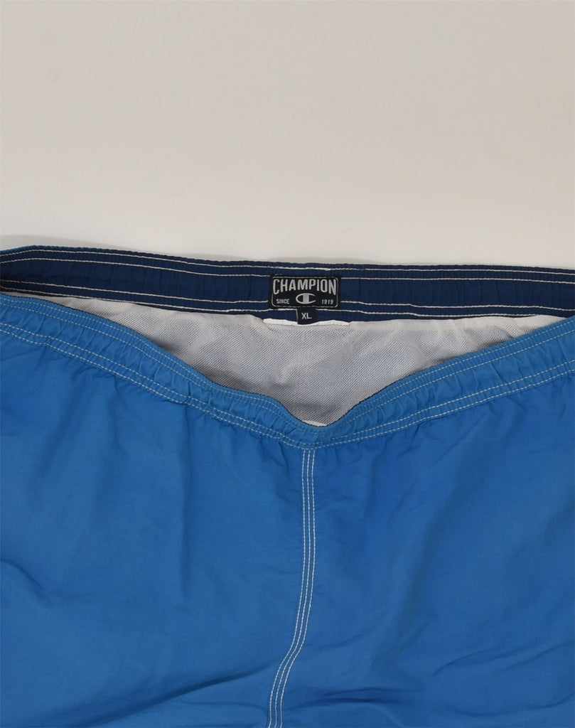 CHAMPION Mens Sport Shorts XL Blue Polyester | Vintage Champion | Thrift | Second-Hand Champion | Used Clothing | Messina Hembry 