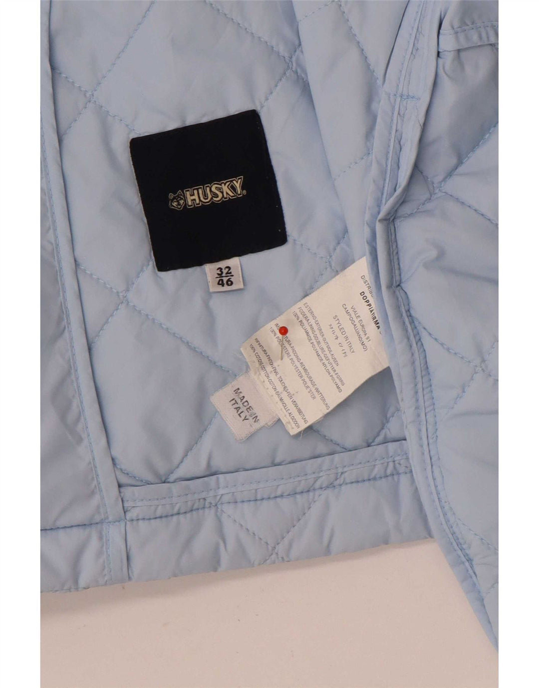 Husky Womens Quilted Jacket IT 46 Large Blue Polyamide
