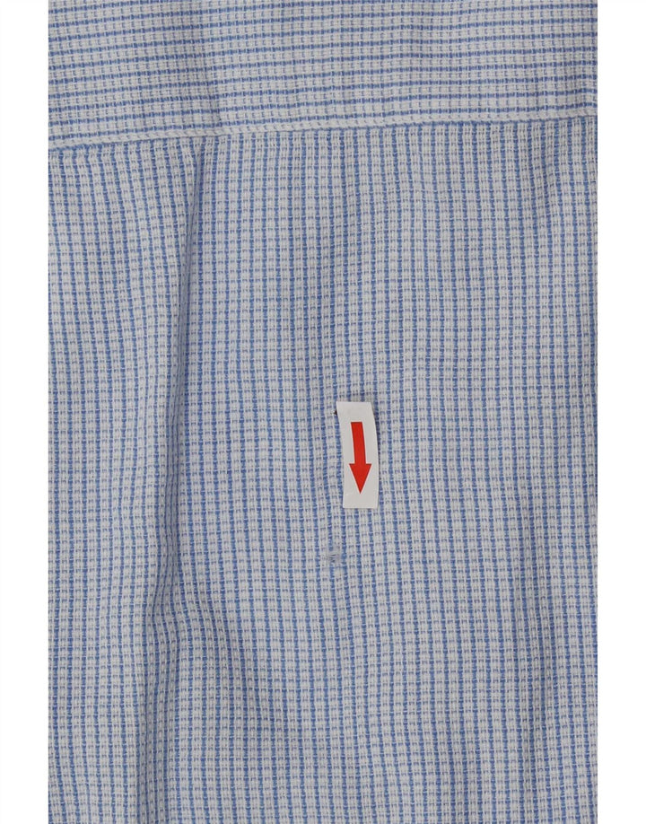 Sergio Tacchini Mens Shirt Medium Blue Gingham Cotton