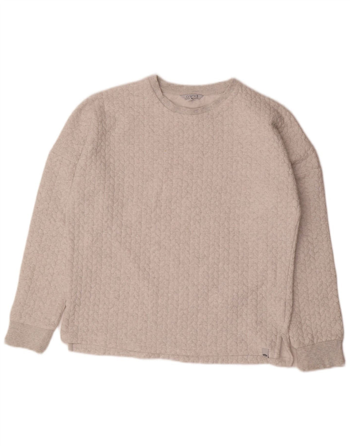 Animal Womens Loose Fit Sweatshirt Jumper UK 10 Small Off White Polyester