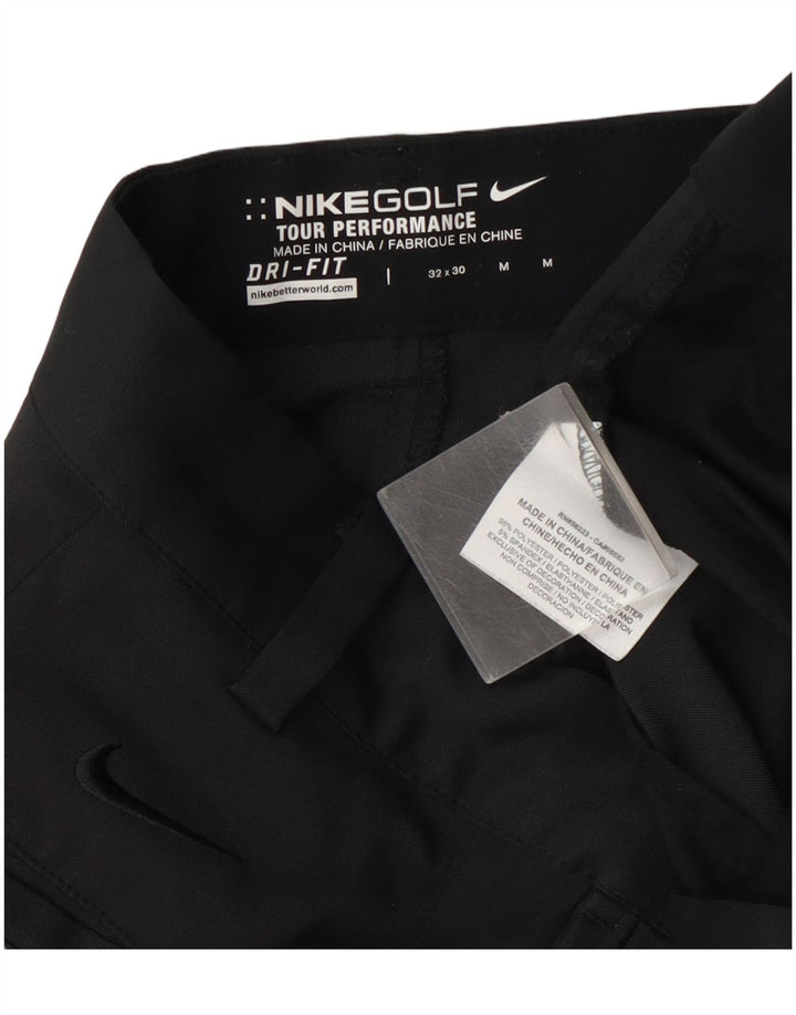 Nike Mens Golf Straight Chino Trousers W32 L30 Black Polyester