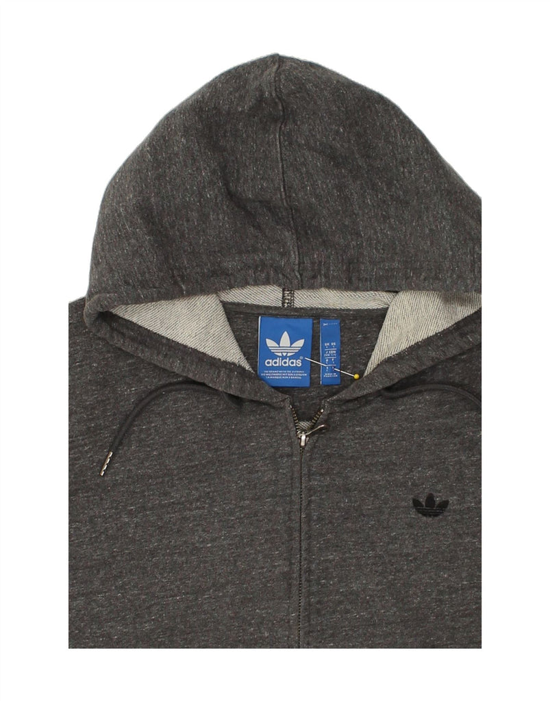 ADIDAS Mens Zip Hoodie Sweater Large Grey Cotton | Vintage Adidas | Thrift | Second-Hand Adidas | Used Clothing | Messina Hembry 