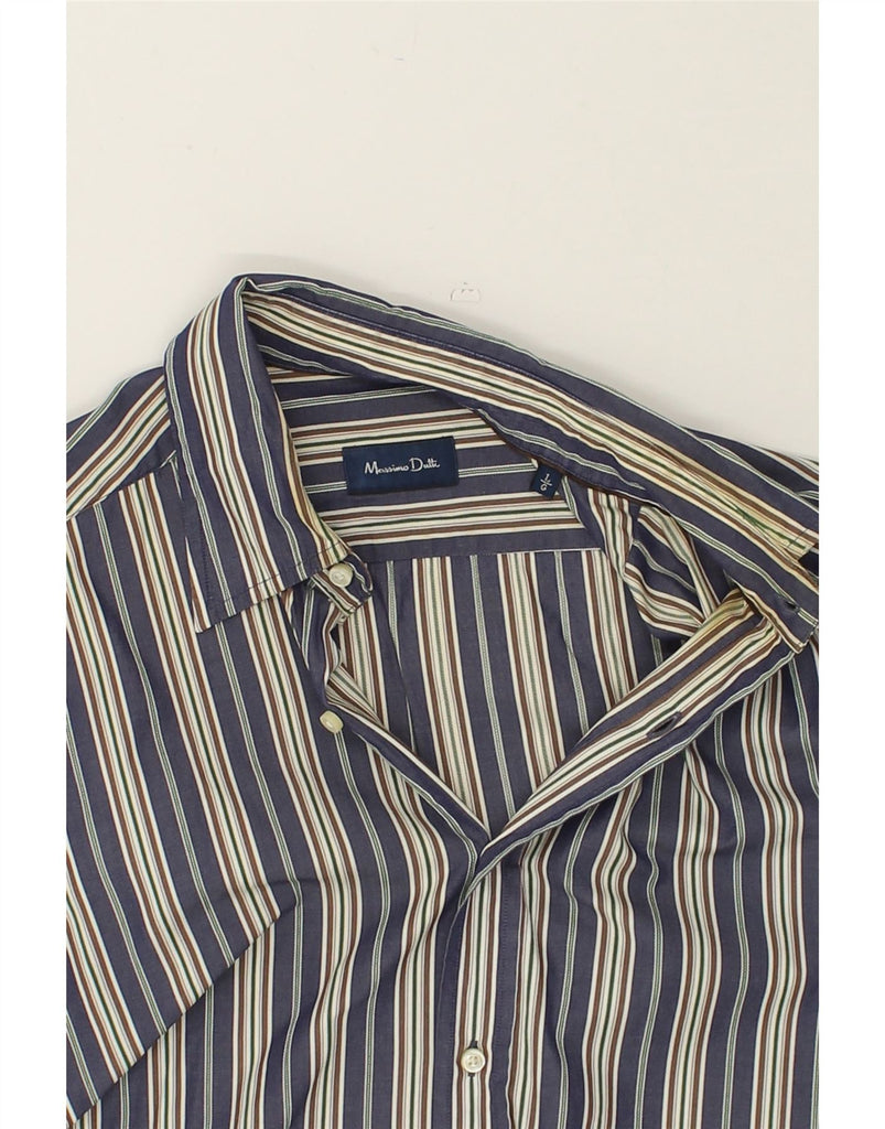 MASSIMO DUTTI Mens Shirt Large Blue Striped | Vintage Massimo Dutti | Thrift | Second-Hand Massimo Dutti | Used Clothing | Messina Hembry 