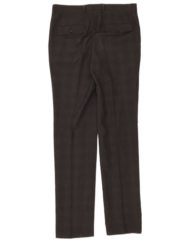 Marks & Spencer Mens Super Slim Fit Suit Trousers W32 L33 Grey Check