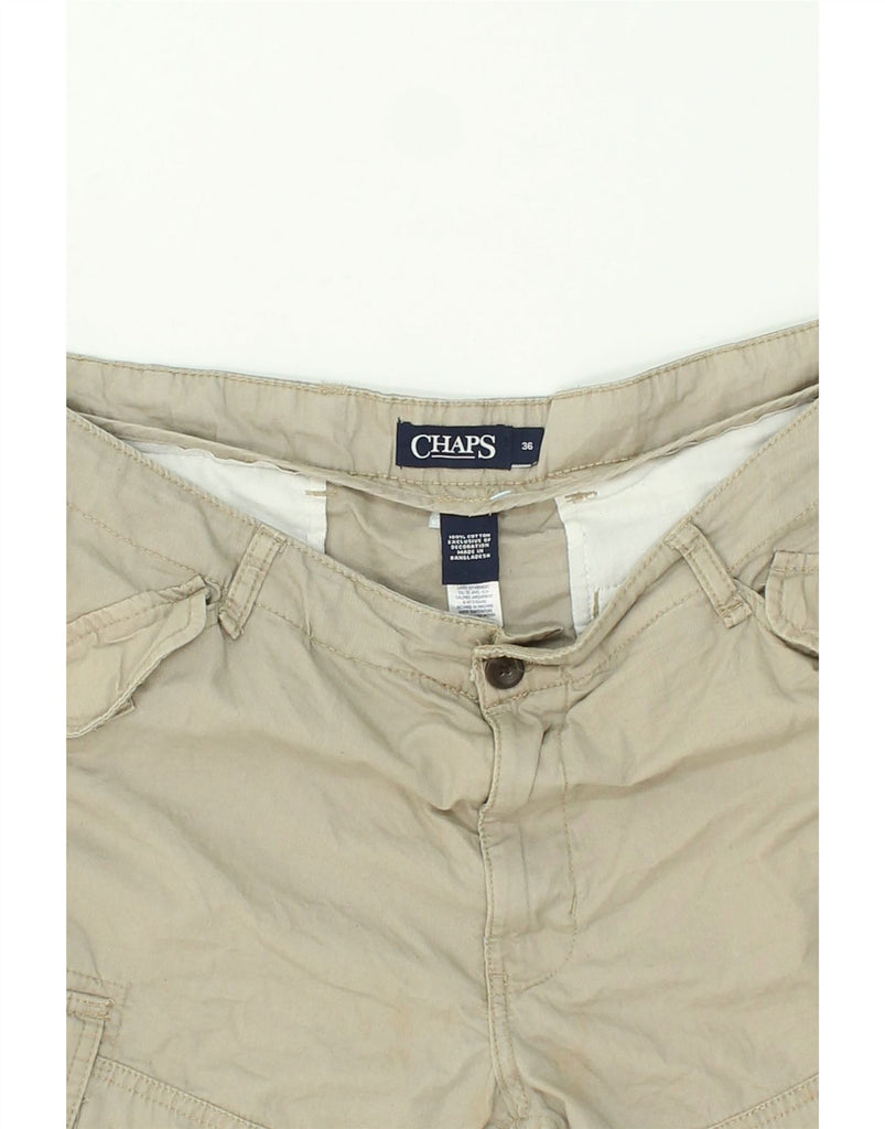 CHAPS Mens Cargo Shorts W36 Large Beige Cotton Vintage Chaps and Second-Hand Chaps from Messina Hembry 