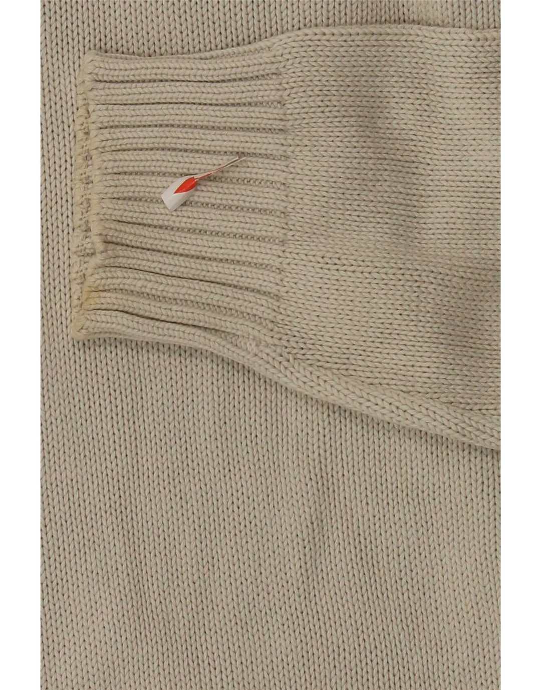 Murphy & Nye Mens Zip Neck Jumper Sweater Medium Beige Cotton
