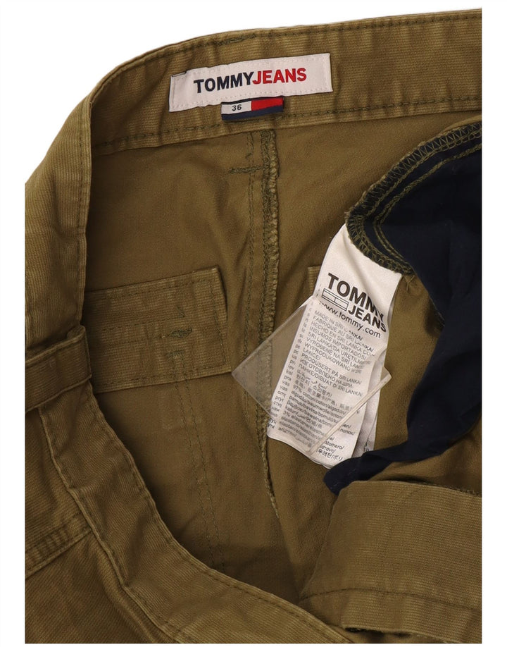 Tommy Hilfiger Mens Cargo Corduroy Shorts W36 Large Khaki Cotton