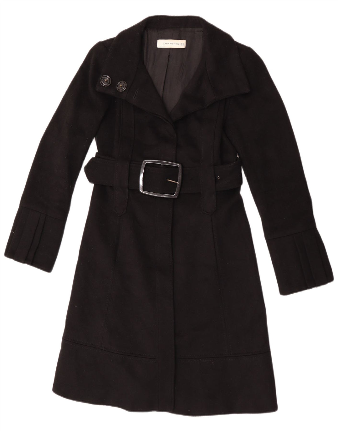 Zara Womens Overcoat UK 6 XS Black