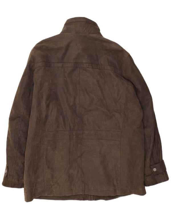 Peter Cofox Mens Leather Jacket UK 50 4XL Brown Leather