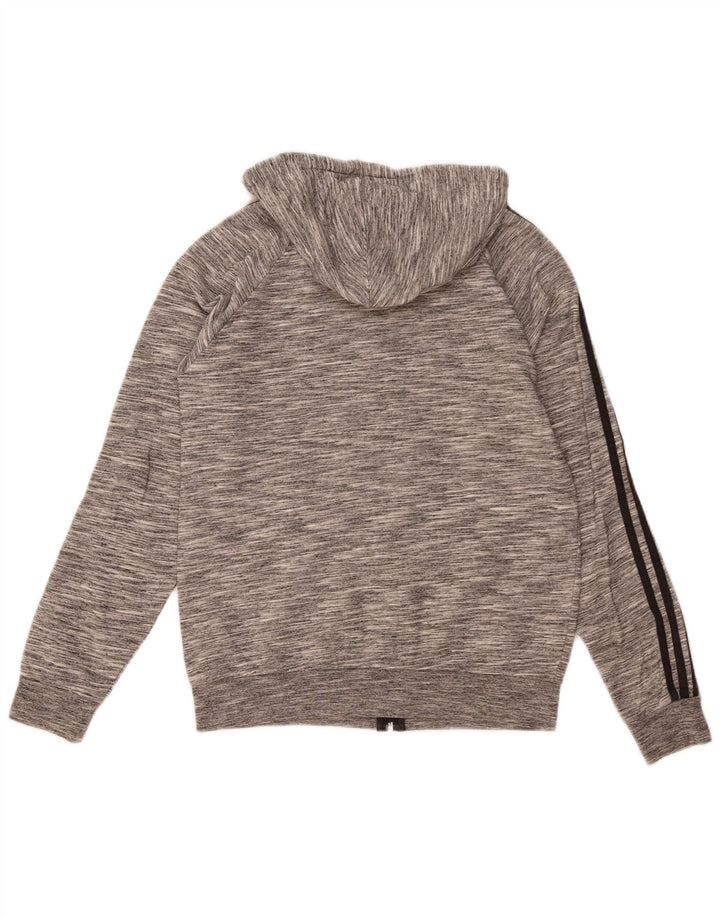 Adidas Mens Zip Hoodie Sweater Small Grey Flecked Cotton
