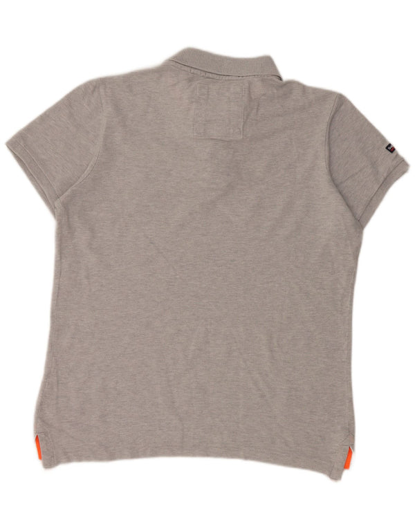 Superdry Mens The Classic Polo Polo Shirt XL Grey Cotton