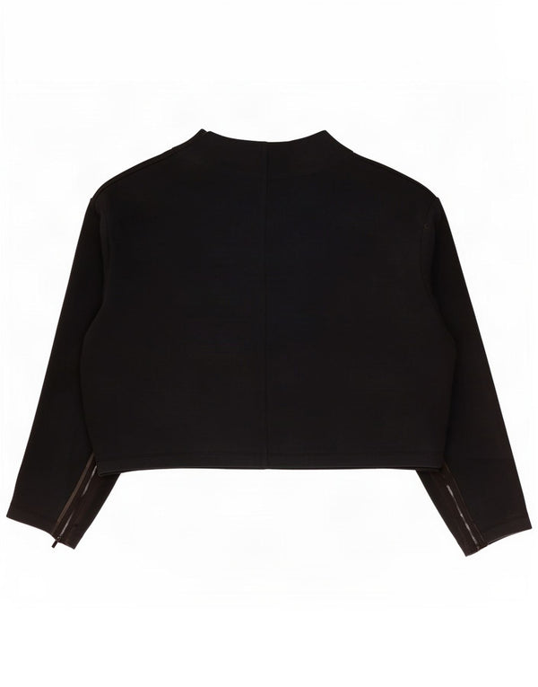Nike Womens Oversized Top Long Sleeve UK 12 Medium Black Cotton