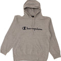 CHAMPION Mens Graphic Hoodie Jumper Medium Grey Cotton Vintage Champion and Second-Hand Champion from Messina Hembry 