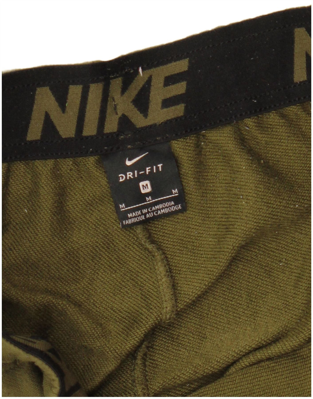 NIKE Mens Dri Fit Tracksuit Trousers Joggers Medium Khaki