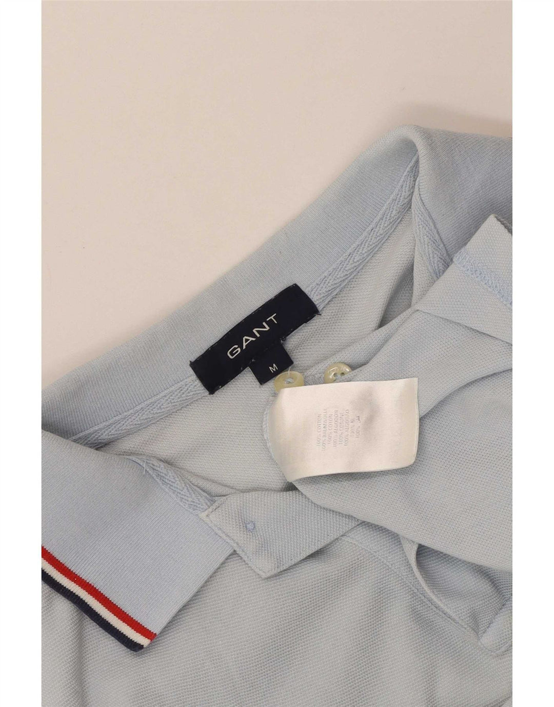 Gant Mens Polo Shirt Medium Blue Cotton