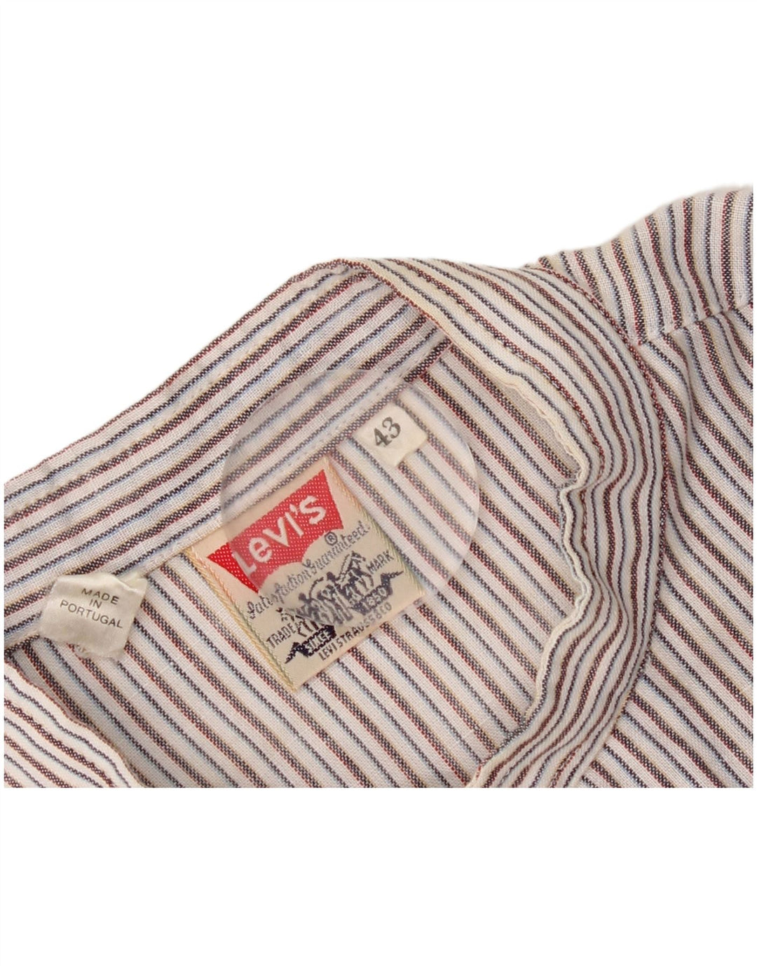 Levi's Mens Shirt Size 43 Large Multicoloured Striped Cotton