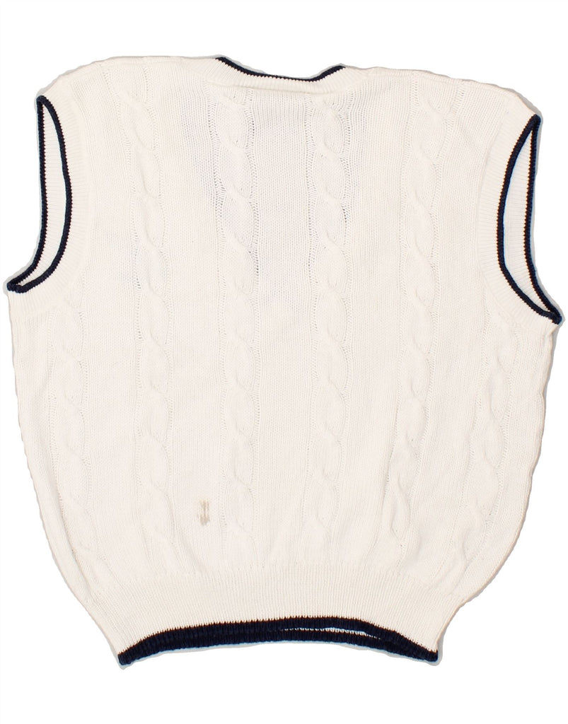 VINTAGE Boys Vest Tank Top 11-12 Years White Vintage Vintage and Second-Hand Vintage from Messina Hembry 