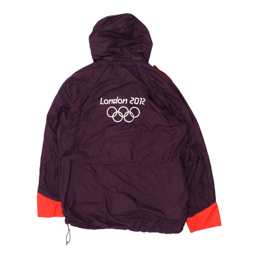 London 2012 Olympics Adidas Mens Purple Rain Coat Jacket | Sportswear VTG | Vintage Messina Hembry | Thrift | Second-Hand Messina Hembry | Used Clothing | Messina Hembry 